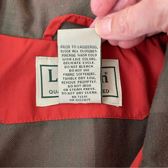 LL Bean Men's Warm-Up Jacket, Flannel Lined workwear water and wind resistant - Picture 13 of 15